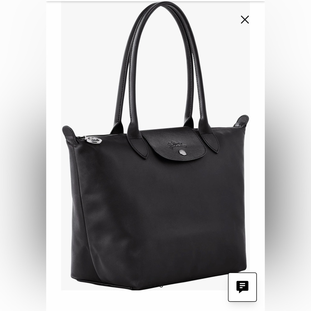 Longchamp Medium Black Le Pliage Xtra Leather Shoulder Tote - Picture 6 of 7